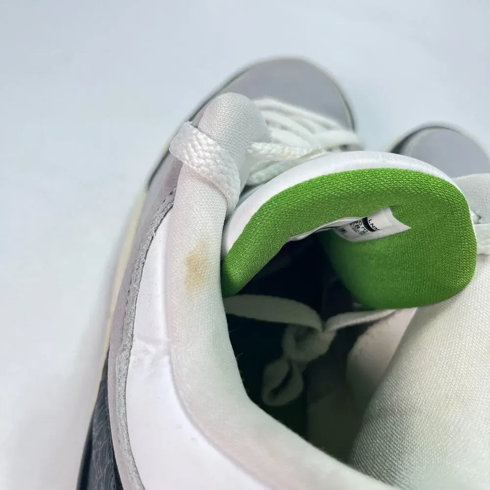 Air Jordan 3 Retro Chlorophyll Gray Black Retro Sneakers 136064-006 Mens Sz 10.5